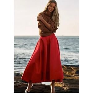 J. Crew COLLECTION Ball Gown Skirt in Red Women’s Sz. 10